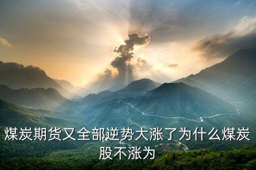 為什么煤炭股，煤炭期貨又全部逆勢大漲了為什么煤炭股不漲為