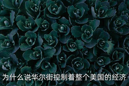 美國(guó)為什么離不開(kāi)華爾街，為什么說(shuō)華爾街控制著整個(gè)美國(guó)的經(jīng)濟(jì)