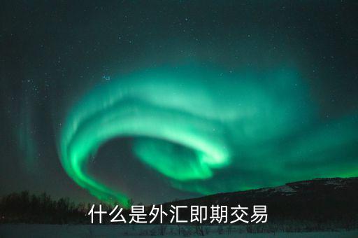 什么是即期交易，什么是外匯即期交易
