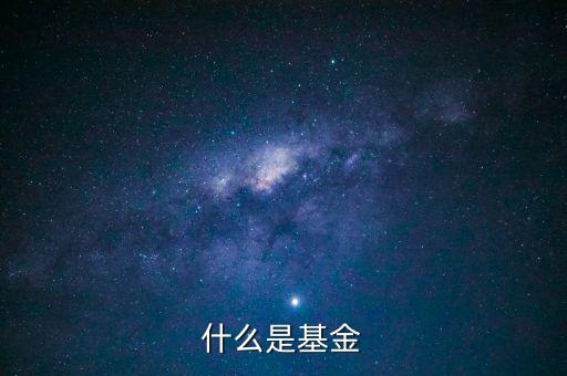 什么叫基金，基金什么意思