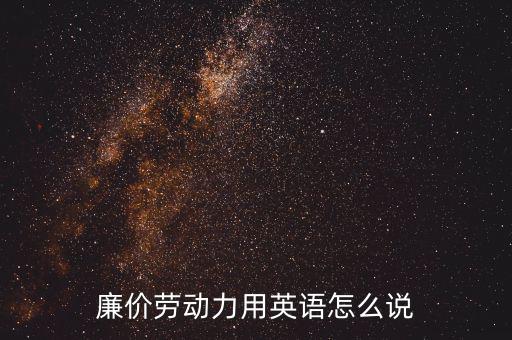 廉價勞動力是什么意思，post horse是什么意思