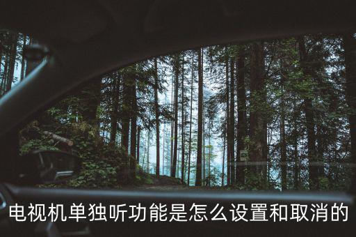 tcl電視單獨(dú)聽什么意思，電視機(jī)單獨(dú)聽功能是怎么設(shè)置和取消的