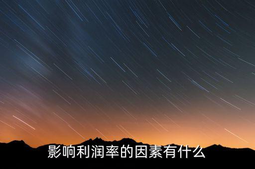 行業(yè)利潤(rùn)率受什么影響，影響利潤(rùn)率的因素
