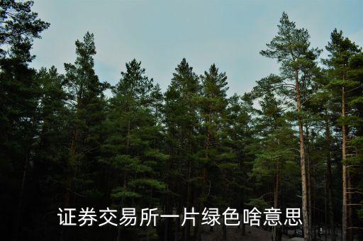 股票一片綠什么意思，股票綠了是什么意思么