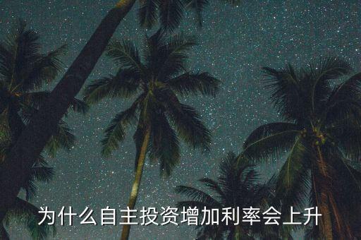 投資為什么會使利率增高，為什么自主投資增加利率會上升