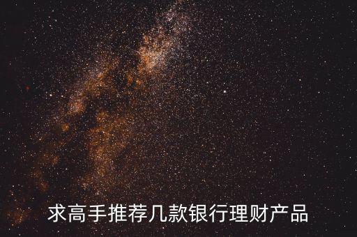 求高手推薦幾款銀行理財(cái)產(chǎn)品