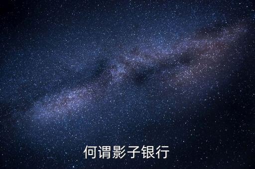 麥卡利對(duì)影子銀行的定義是什么，何謂影子銀行