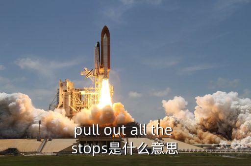 財(cái)政刺激是什么，pull out all the stops是什么意思