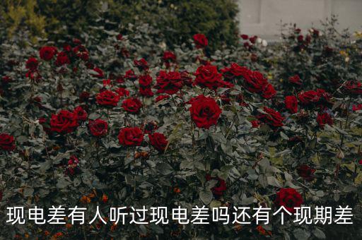 什么是現(xiàn)期差，現(xiàn)電差有人聽過現(xiàn)電差嗎還有個(gè)現(xiàn)期差