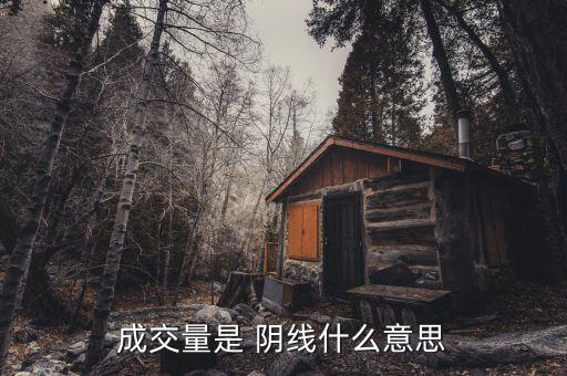 成交量是 陰線(xiàn)什么意思