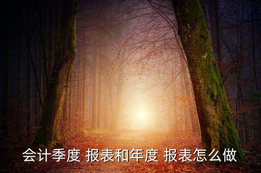 會計(jì)季度 報(bào)表和年度 報(bào)表怎么做