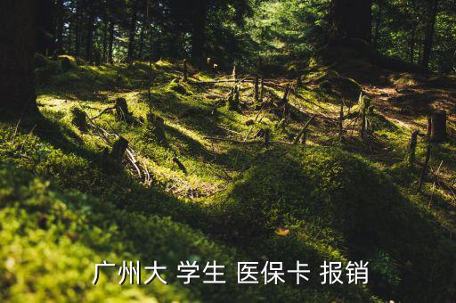  廣州大 學生 醫(yī)保卡 報銷
