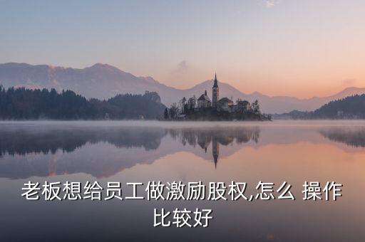 老板想給員工做激勵股權,怎么 操作比較好