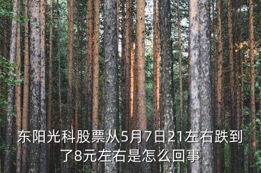 東陽(yáng)光科為什么跌，東陽(yáng)光科股票從5月7日21左右跌到了8元左右是怎么回事
