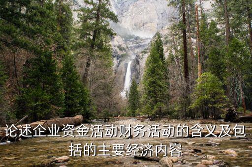 論述企業(yè)資金活動財務活動的含義及包括的主要經(jīng)濟內容