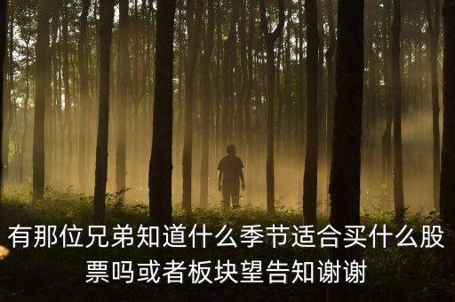 秋天什么股，秋季什么板塊股票好