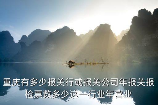 重慶中外運老總叫什么，重慶有多少報關(guān)行或報關(guān)公司年報關(guān)報檢票數(shù)多少這一行業(yè)年營業(yè)