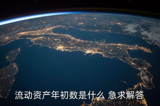 流動資產(chǎn)的年初數(shù)是什么意思，流動資產(chǎn)年初數(shù)是什么 急求解答