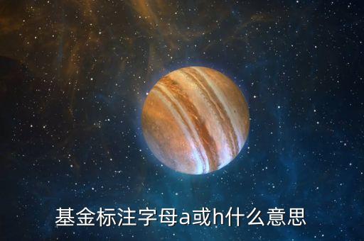 基金中的房地產(chǎn)a卷商a是什么意思，基金標(biāo)注字母a或h什么意思