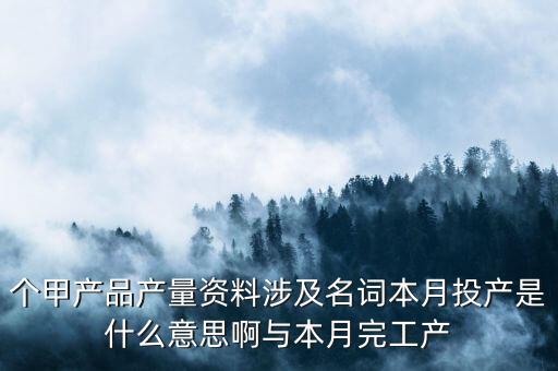 本月投入產(chǎn)量什么意思，本月投產(chǎn)是什么是產(chǎn)品入庫還是材料入庫