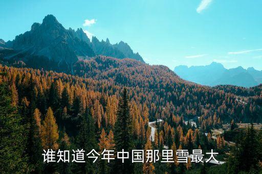 為什么湖南進(jìn)些年中央沒(méi)出高官，誰(shuí)知道今年中國(guó)那里雪最大