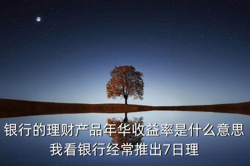 年華收益是什么意思，年華收益率是什么意思謝謝