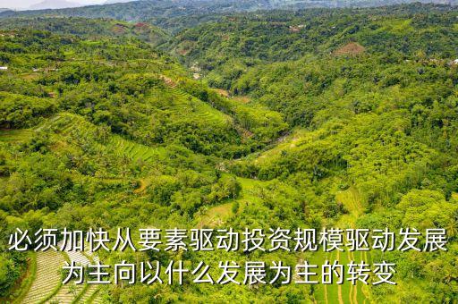 什么發(fā)展為主的轉(zhuǎn)變，必須加快從要素驅(qū)動(dòng)投資規(guī)模驅(qū)動(dòng)發(fā)展為主向以什么發(fā)展為主的轉(zhuǎn)變