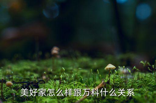 萬科家是什么關(guān)系，美好家和萬科是什么關(guān)系