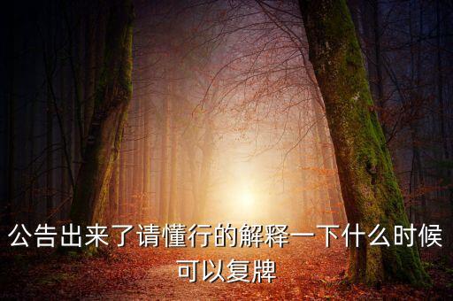 智慧松德什么時(shí)候復(fù)牌，000560各位大神知道啥時(shí)候復(fù)牌