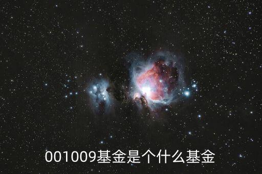 001009是什么基金，001009基金凈值查詢今天