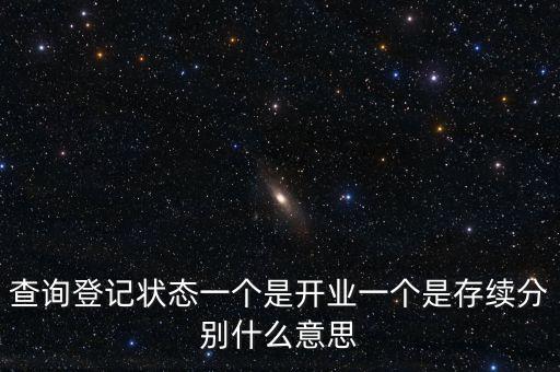 登記狀態(tài)為存續(xù)是什么意思，查詢登記狀態(tài)一個是開業(yè)一個是存續(xù)分別什么意思