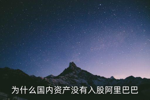 什么國家沒有阿里，為什么國內(nèi)資產(chǎn)沒有入股阿里巴巴