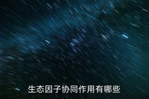 什么是生態(tài)協(xié)同，什么是協(xié)同作用