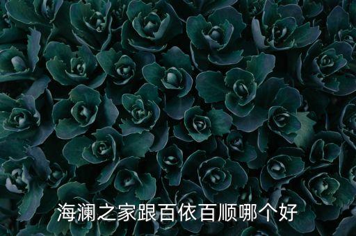 百衣百順和海瀾之家什么關(guān)系，海瀾之家跟百依百順哪個(gè)好