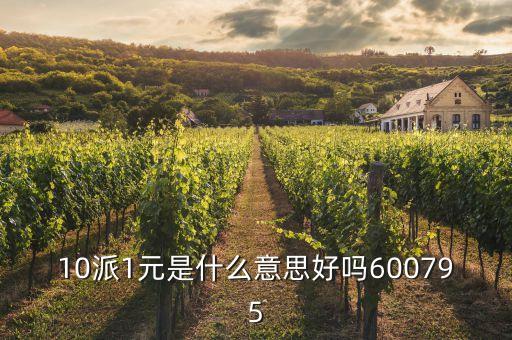 股票十派一是什么意思，股市里的10派1元是什么含義