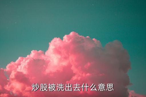 股市被洗出來是什么意思，炒股被洗出去什么意思