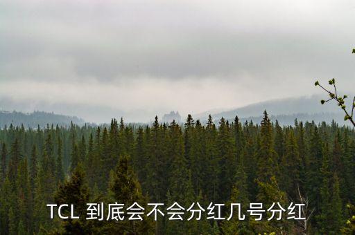 tcl什么時(shí)候分紅，TCL 到底會(huì)不會(huì)分紅幾號(hào)分紅