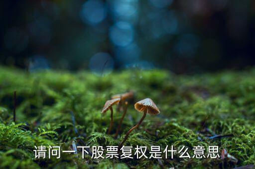 股票復(fù)權(quán)是什么意思，請問一下股票復(fù)權(quán)是什么意思