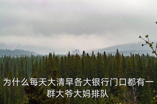 為什么今天銀行那么多老人排隊，為什么每天大清早各大銀行門口都有一群大爺大媽排隊
