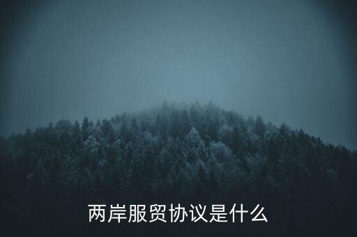 兩岸貨貿(mào)協(xié)議是什么，臺灣服貿(mào)協(xié)議是什么