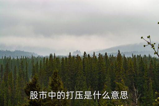 股票打壓是什么意思，股市中的打壓是什么意思
