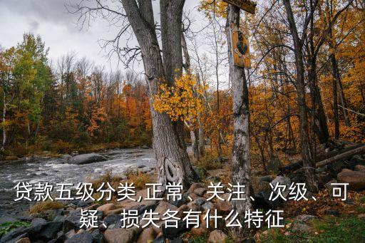 貸款五級分類,正常、關(guān)注、次級、可疑、損失各有什么特征