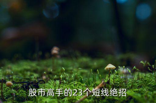 股市高手的23個(gè)短線(xiàn)絕招