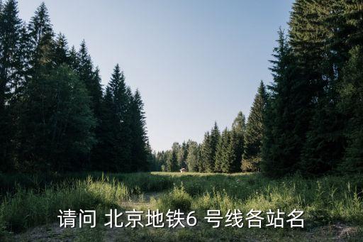 請(qǐng)問 北京地鐵6 號(hào)線各站名