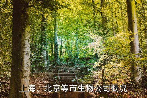 上海、北京等市生物公司概況
