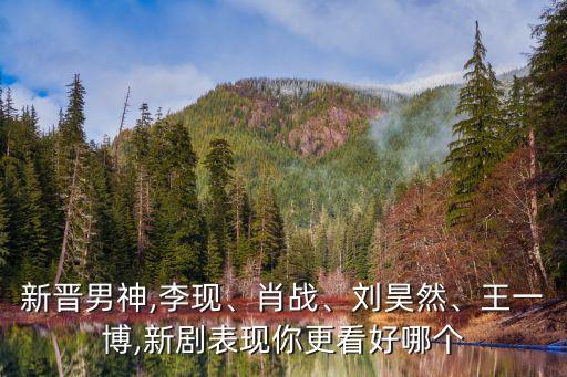 新晉男神,李現(xiàn)、肖戰(zhàn)、劉昊然、王一博,新劇表現(xiàn)你更看好哪個(gè)