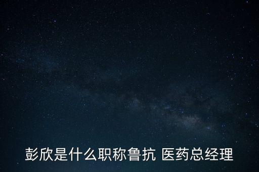 彭欣是什么職稱魯抗 醫(yī)藥總經理