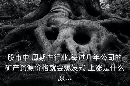 股市中 周期性行業(yè),每過幾年公司的礦產(chǎn)資源價(jià)格就會爆發(fā)式 上漲是什么原...
