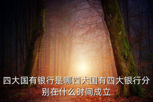 四大國有銀行是哪四大國有四大銀行分別在什么時(shí)間成立