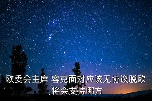 歐委會(huì)主席 容克面對(duì)應(yīng)該無協(xié)議脫歐,將會(huì)支持哪方